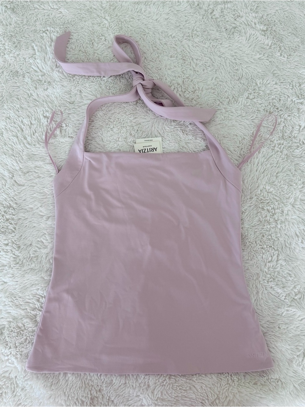 Aritzia Original Contour Optimum Halter Top | Dusty Pink | Medium | NWT